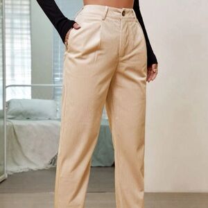 corduroy solid tapper pants